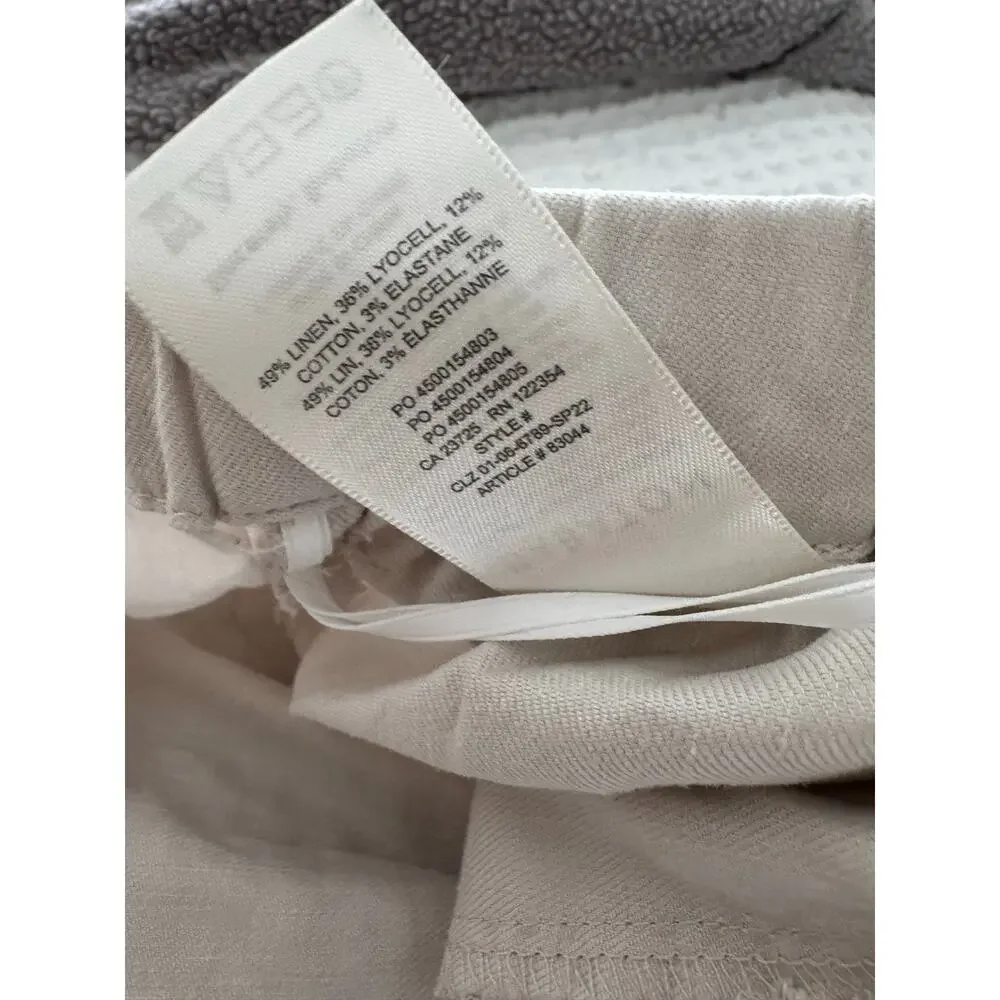 Babaton Aritzia Linen Blend Pull-On Jogger Pants Cream Size M
